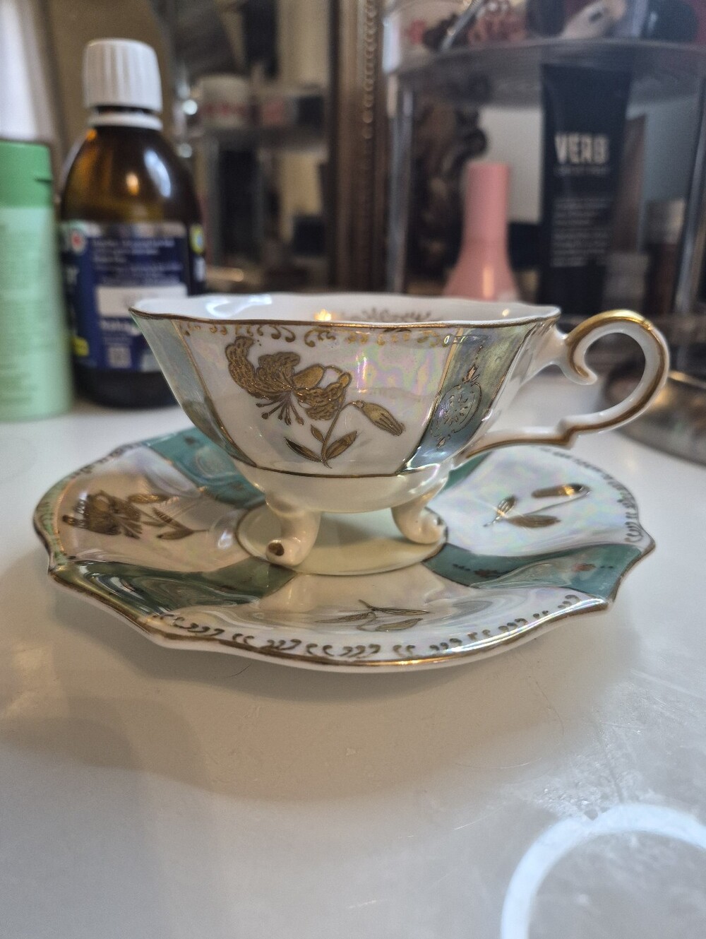 Ucagco Footed Tea Cup & Saucer